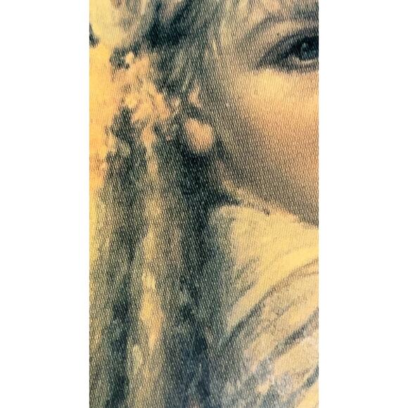 Native American Tile/Clay/Ceramic Print Portrait of a young Child Girl Wall Art - Picture 11 of 12